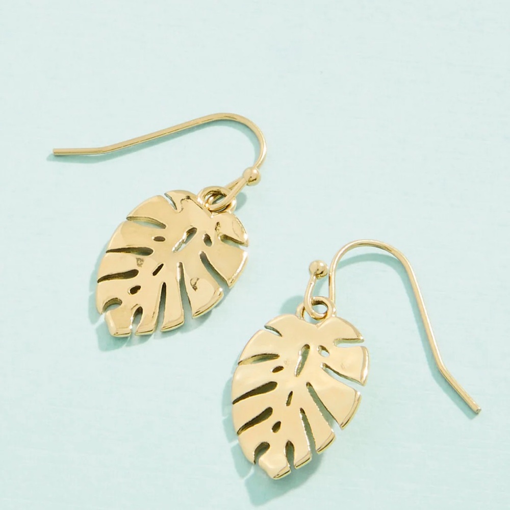 NWT Spartina 449 Monstera Earrings